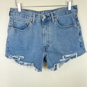 Levis High Waisted Mom Shorts Ripped DIY Cut Off Daisy Dukes 33